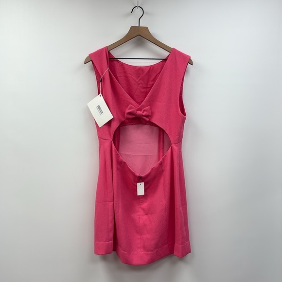 NWT Rixo Michaela Sleeveless Empire Column Mini Dress Bubblegum Pink 10 - Picture 6 of 10